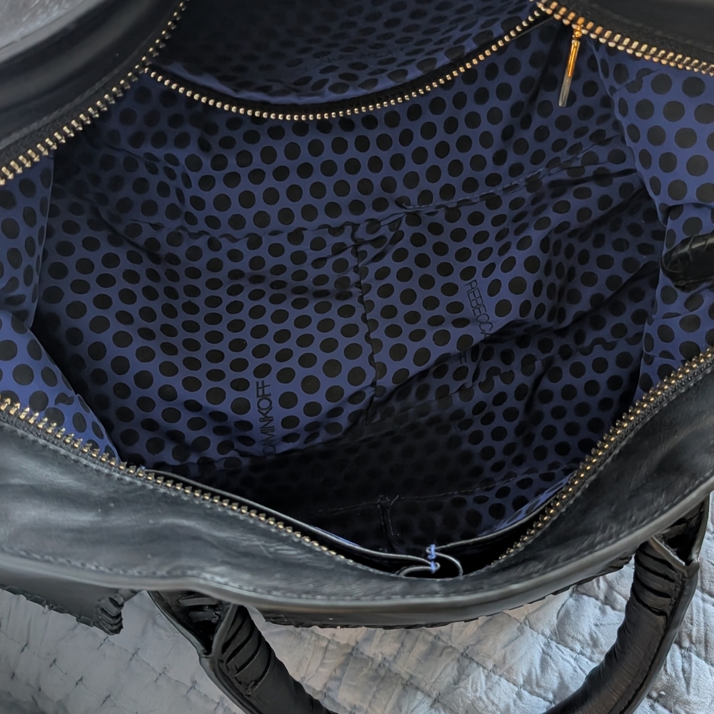 Rebecca Minkoff Black Leather with Gold Logo - Picture 5 of 6